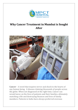 Why Cancer Treatment in Mumbai is Sought After
