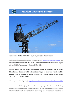 Global Mobile Crane Market Research Report - Forecast to 2023