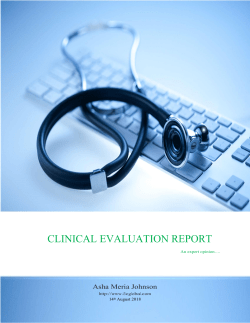Clinical Evaluation Report for Medical Devices
