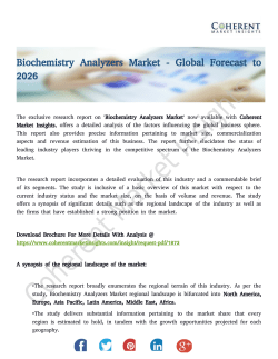 Biochemistry Analyzers Market