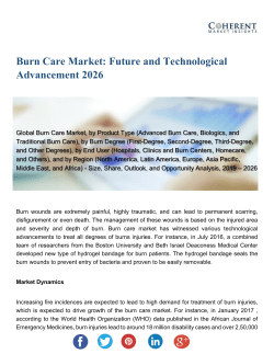 Burn Care Market Necessity and Demand 2019 to 2026