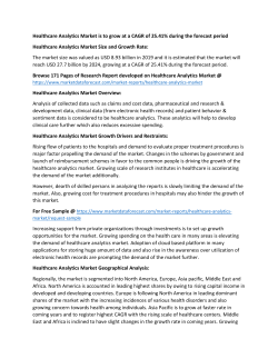 Healthcare Analytics Market