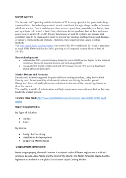 Data Center Liquid Cooling Market Size and Growth Forecast Report 2019
