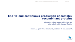 End-to-end continuous production of complex recombinant proteins