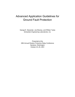 Advanced Application Guidelines for Ground Fault Protection