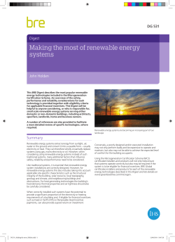 Making the most of renewable energy systems