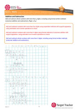 Add and subtract numbers with more than four digits using