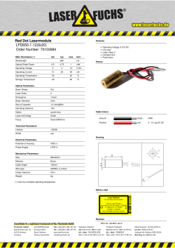 Red Dot Lasermodule LFD650-1-12(9x20) Order Number: 70103984