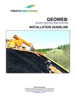 The Geoweb Channel Protection System Installation