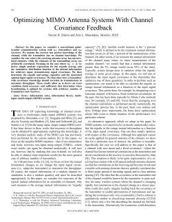 Optimizing MIMO antenna systems with channel covariance