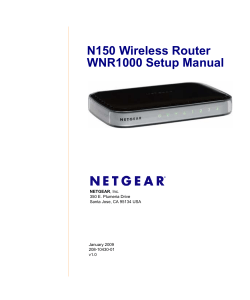 N150 Wireless Router WNR1000 Setup Manual