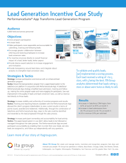 Lead Generation Incentive Case Study
