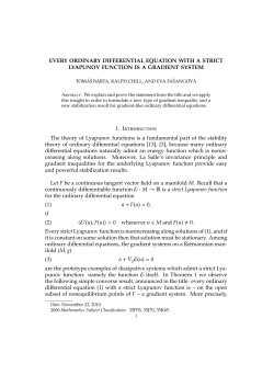 EVERY ORDINARY DIFFERENTIAL EQUATION WITH A STRICT