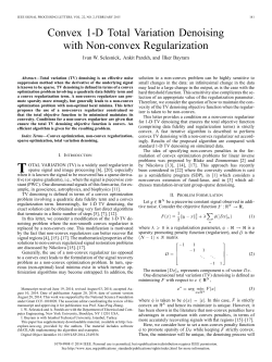 Convex 1-D Total Variation Denoising with Non