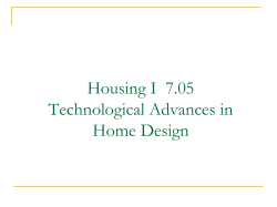 7.05 Technological Advances in Home Design