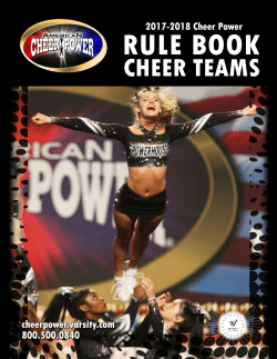 17-18 Cheer Team Rule Book - American Cheer Power