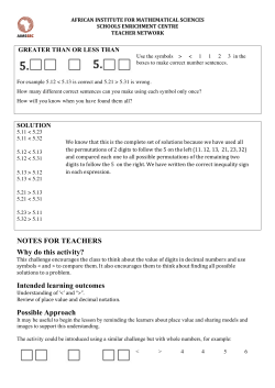 NOTES FOR TEACHERS Why do this activity?