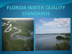 FLORIDA WATER QUALITY STANDARDS Current Designated Uses