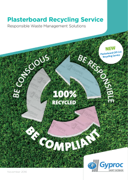 Plasterboard Recycling Service