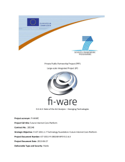 D.2.6.3 State of the Art Analysis &ndash; Emerging Technologies