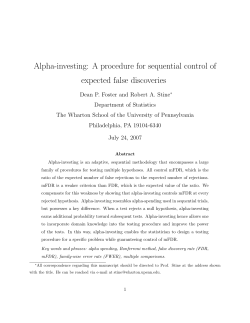Alpha-investing: A procedure for sequential control of expected false