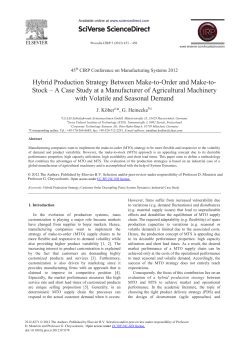 Hybrid Production Strategy Between Make-to-Order