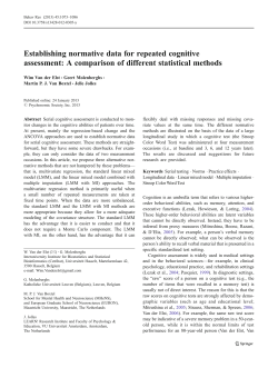 Establishing normative data for repeated cognitive assessment: A