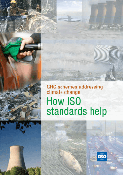 GHG schemes addressing climate change &ndash; How ISO