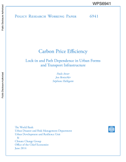Carbon price efficiency: lock-in and path dependence in urban forms