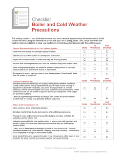Plant Inspection Checklist - Neckerman Insurance Agency