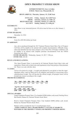 open prospect steer show - National Western Stock Show and Rodeo