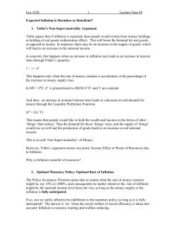 Applications of Rational Expectations