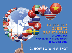 your quick guide to gem explorer 2. how to win a spot