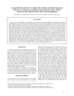 Forage utilization and beef cow weight, body condition, and body