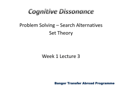 Bangor Transfer Abroad Programme Cognitive Dissonance