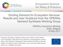 Demand - OPERAs project