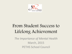 From Student Success to Lifelong Achievement