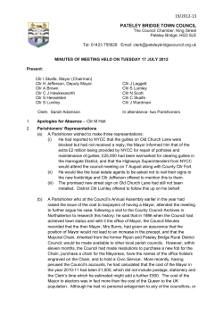 PATELEY BRIDGE TOWN COUNCIL