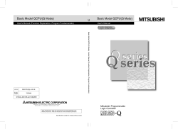 Basic Model QCPU(Q Mode)User`s Manual(Function Explanation
