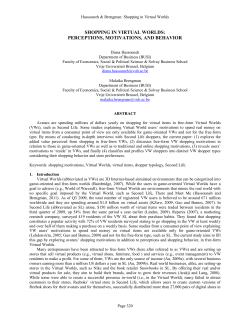 shopping in virtual worlds: perceptions, motivations, and behavior