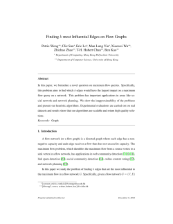 Finding k most Influential Edges on Flow Graphs