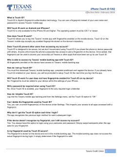 iPhone Touch ID FAQ - Texans Credit Union