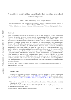 A multilevel block search algorithm for fast modeling generalized