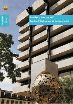 Qualifying Investor AIF Section 3 Instrument of Incorporation