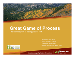 Great Game of Process - Building Business Capability