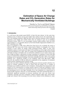 Estimation of Space Air Change Rates and CO2