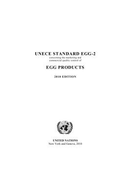 A. UNECE standard for egg products