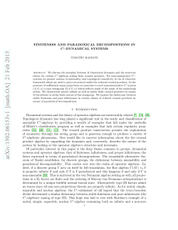 Finiteness and Paradoxical Decompostions in C*