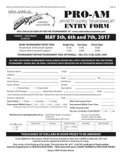 MAY 5th, 6th and 7th, 2017 - Rod `N` Reel Pro