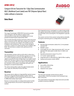 AFBR-59F3Z: Compact 650 nm Transceiver for 1 Gbps Data